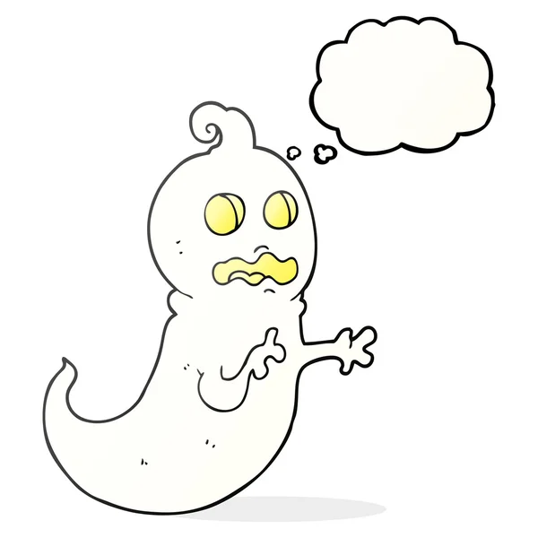 Pensamiento burbuja dibujos animados fantasma — Vector de stock