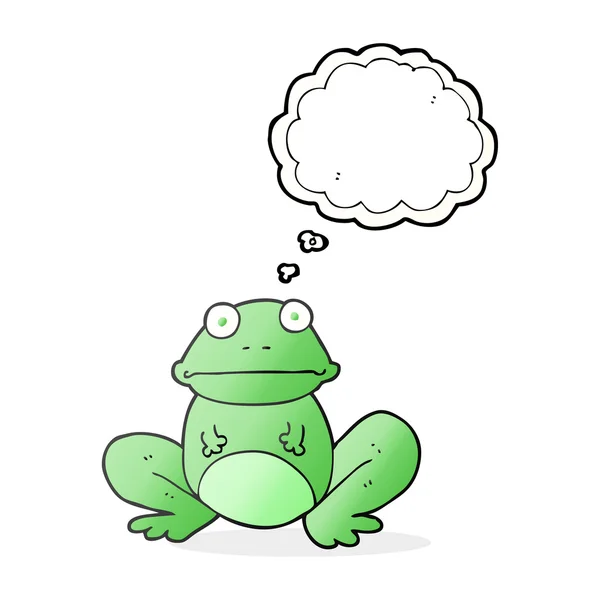 Thought bubble cartoon frog — Stock Vector