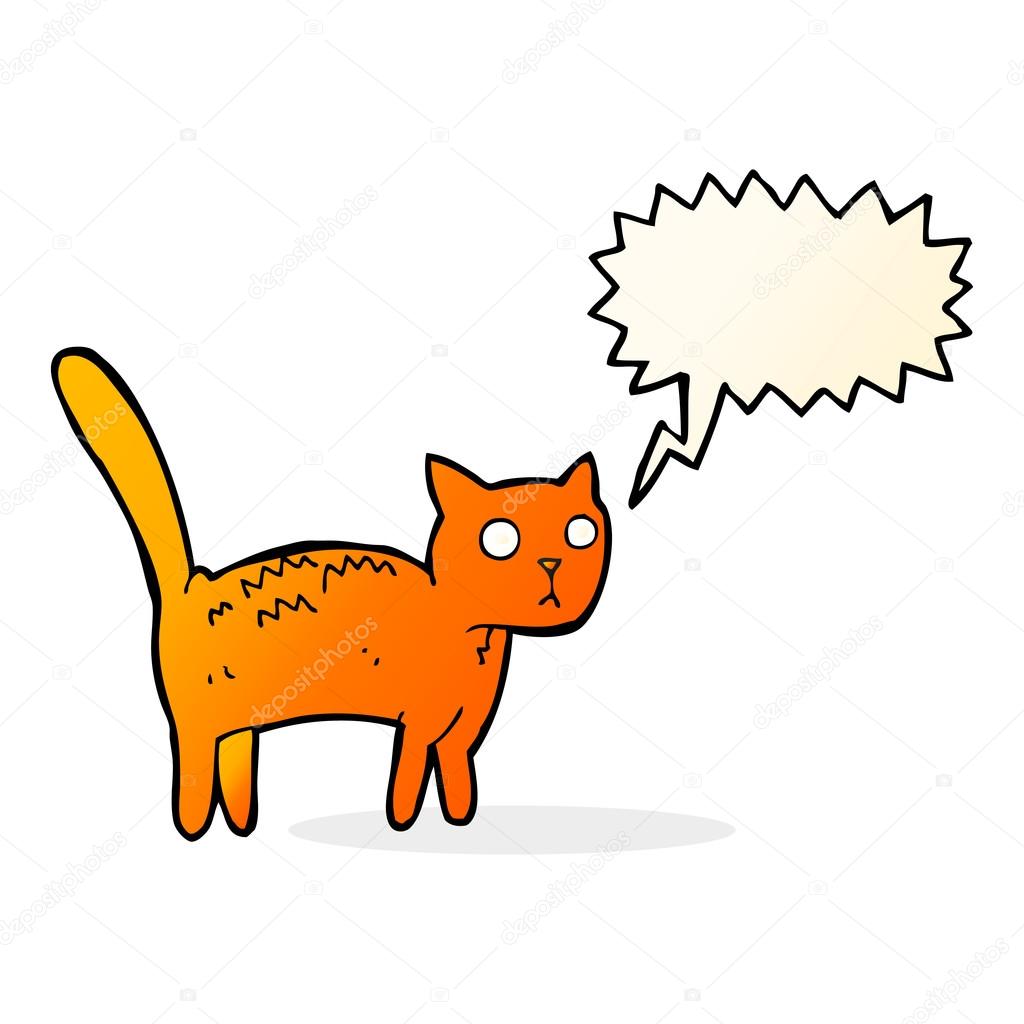 gato de desenho animado e bolha de fala no estilo de quadrinhos 8869098  Vetor no Vecteezy