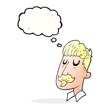 kabarcık karikatür adam bıyıklı