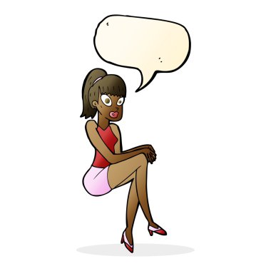 çizgi film güzel kadınla konuşma balonu