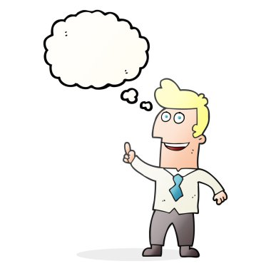 kabarcık karikatür işadamı işaret düşündüm