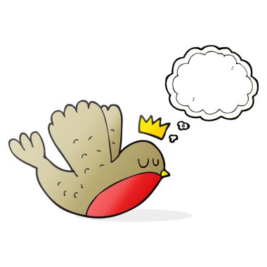 kabarcık karikatür Noel robin crown ile uçan sanıyordum