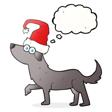 düşünce kabarcık karikatür köpek