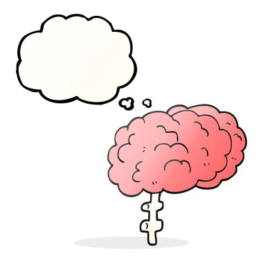 düşünce kabarcık karikatür beyin