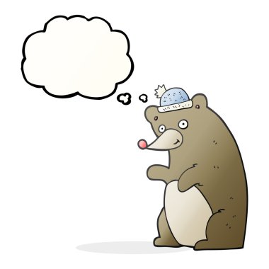 düşünce kabarcık karikatür ayı