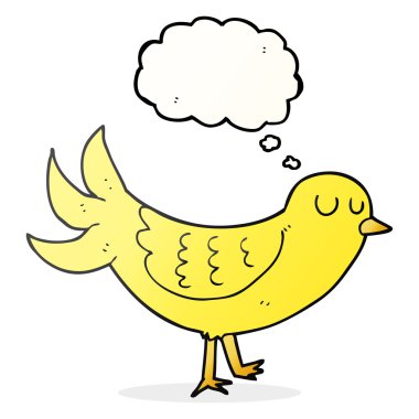 düşünce kabarcık karikatür kuş