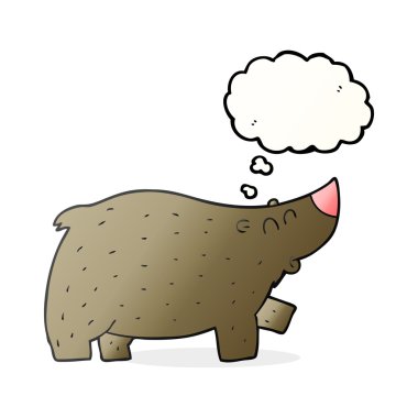 düşünce kabarcık karikatür ayı