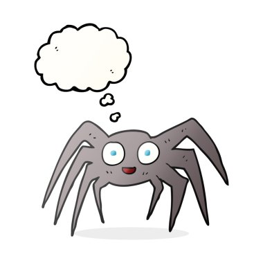 düşünce kabarcık karikatür örümcek