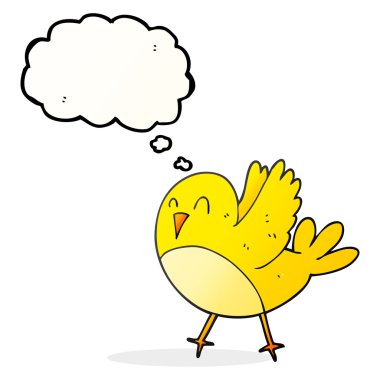 düşünce kabarcık karikatür kuş