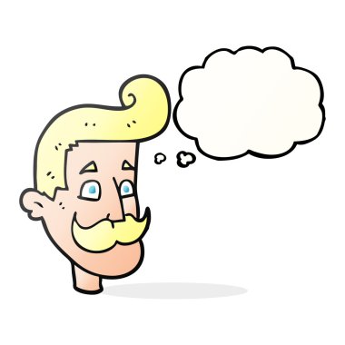 kabarcık karikatür adam bıyıklı