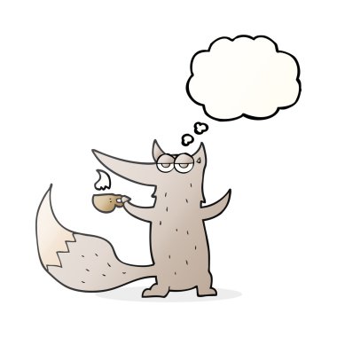 kabarcık karikatür kurt ile kahve fincanı sanıyordum