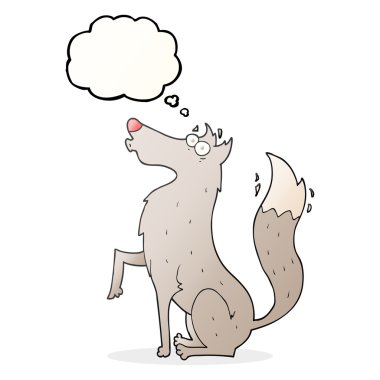 düşünce kabarcık karikatür kurt