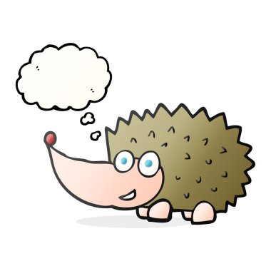 düşünce kabarcık karikatür kirpi