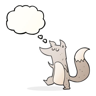 düşünce kabarcık karikatür küçük kurt