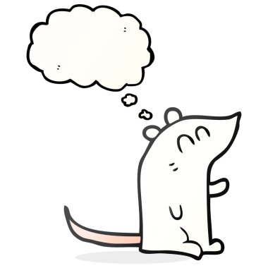 düşünce kabarcık karikatür fare