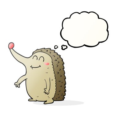 düşünce kabarcık karikatür kirpi