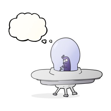 düşünce kabarcık karikatür uçan daire