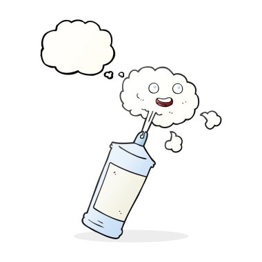 düşünce kabarcık karikatür püskürtme krem şanti