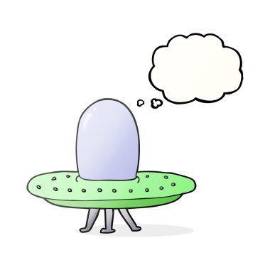 düşünce kabarcık karikatür uzay gemisi
