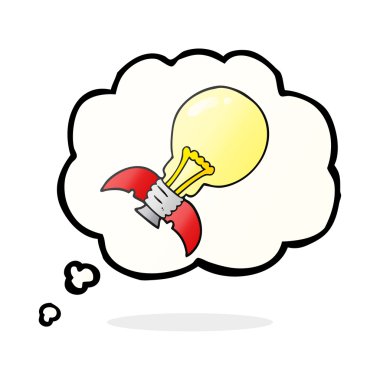 kabarcık karikatür ampul roket gemisi sanıyordum