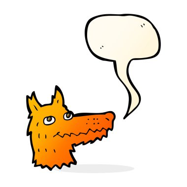 çizgi film fox kafa ile konuşma balonu