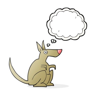 düşünce kabarcık karikatür kanguru