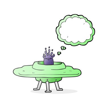 düşünce kabarcık karikatür uçan daire