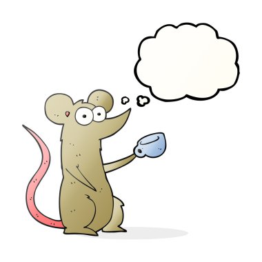 kabarcık karikatür fare ile kahve fincanı sanıyordum