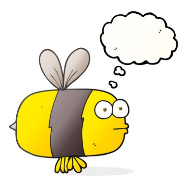 düşünce kabarcık karikatür arı