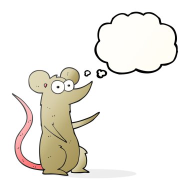 düşünce kabarcık karikatür fare aşık