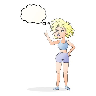 kabarcık karikatür yorgun jimnastik salonu kadın sanıyordum