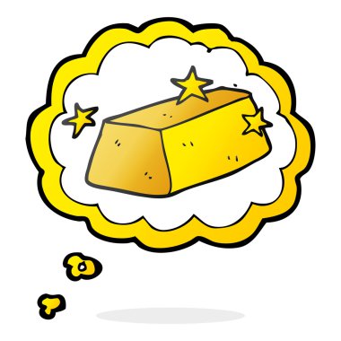 kabarcık karikatür altın düşündüm