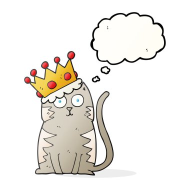 kabarcık karikatür kedi tacıyla sanıyordum