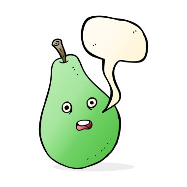 çizgi film armut ile konuşma balonu