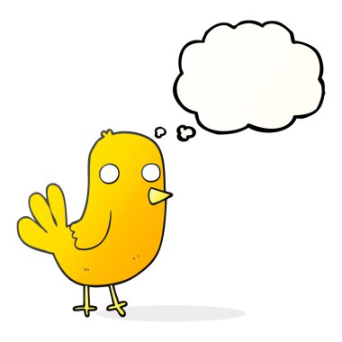 düşünce kabarcık karikatür kuş