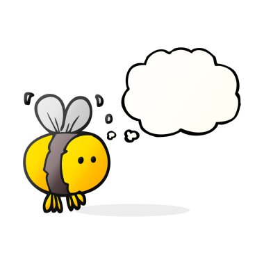 düşünce kabarcık karikatür arı