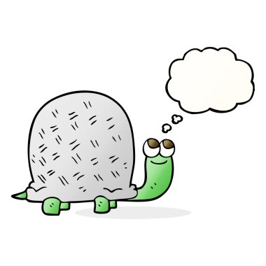 düşünce kabarcık karikatür kaplumbağa