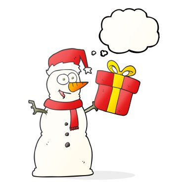 düşünce kabarcık karikatür kardan adam