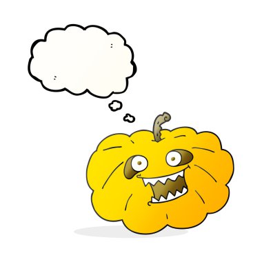 düşünce balonu çizgi film Cadılar Bayramı Balkabağı