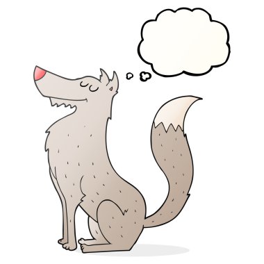 düşünce kabarcık karikatür kurt