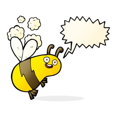 komik karikatür arı ile konuşma balonu