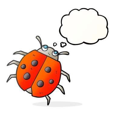 düşünce kabarcık karikatür uğur böceği