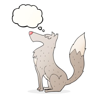 düşünce kabarcık karikatür kurt