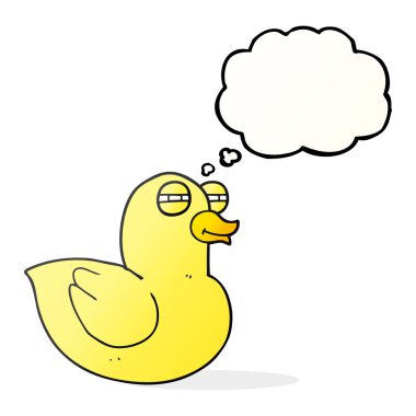düşünce kabarcık karikatür komik lastik ördek