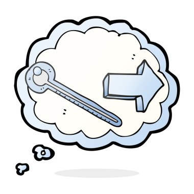 düşünce kabarcık karikatür termometre