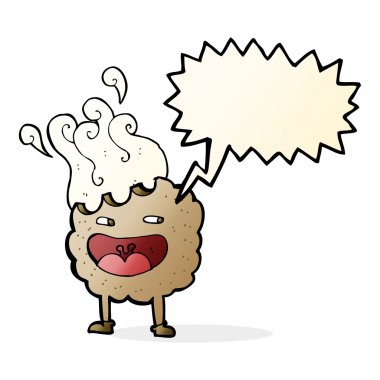 Konuşma balonlu çerez çizgi film karakteri