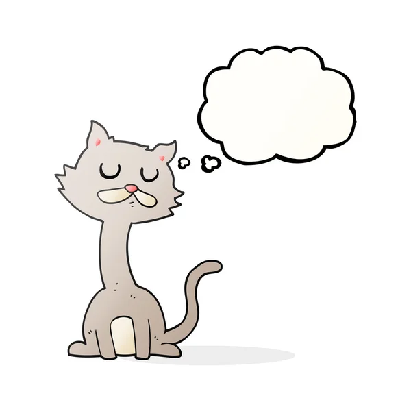 Pensée bulle dessin animé chat — Image vectorielle