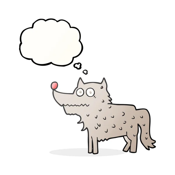 Pensamiento burbuja de dibujos animados perro — Vector de stock