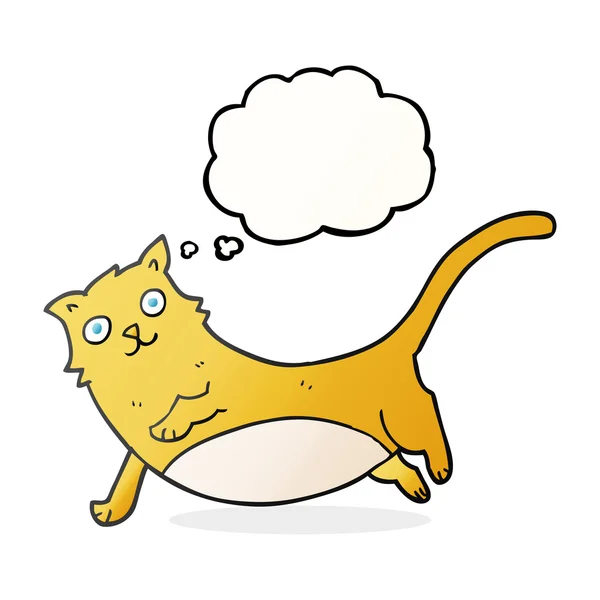 Thought bubble cartoon cat — Stock Vector